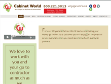 Tablet Screenshot of cabinetworldpa.com